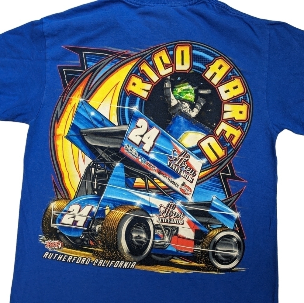 Rico Abreu Men's Shirt Small Driver Racecar Race Sprint Car Fan Midget Winner - Picture 3 of 6